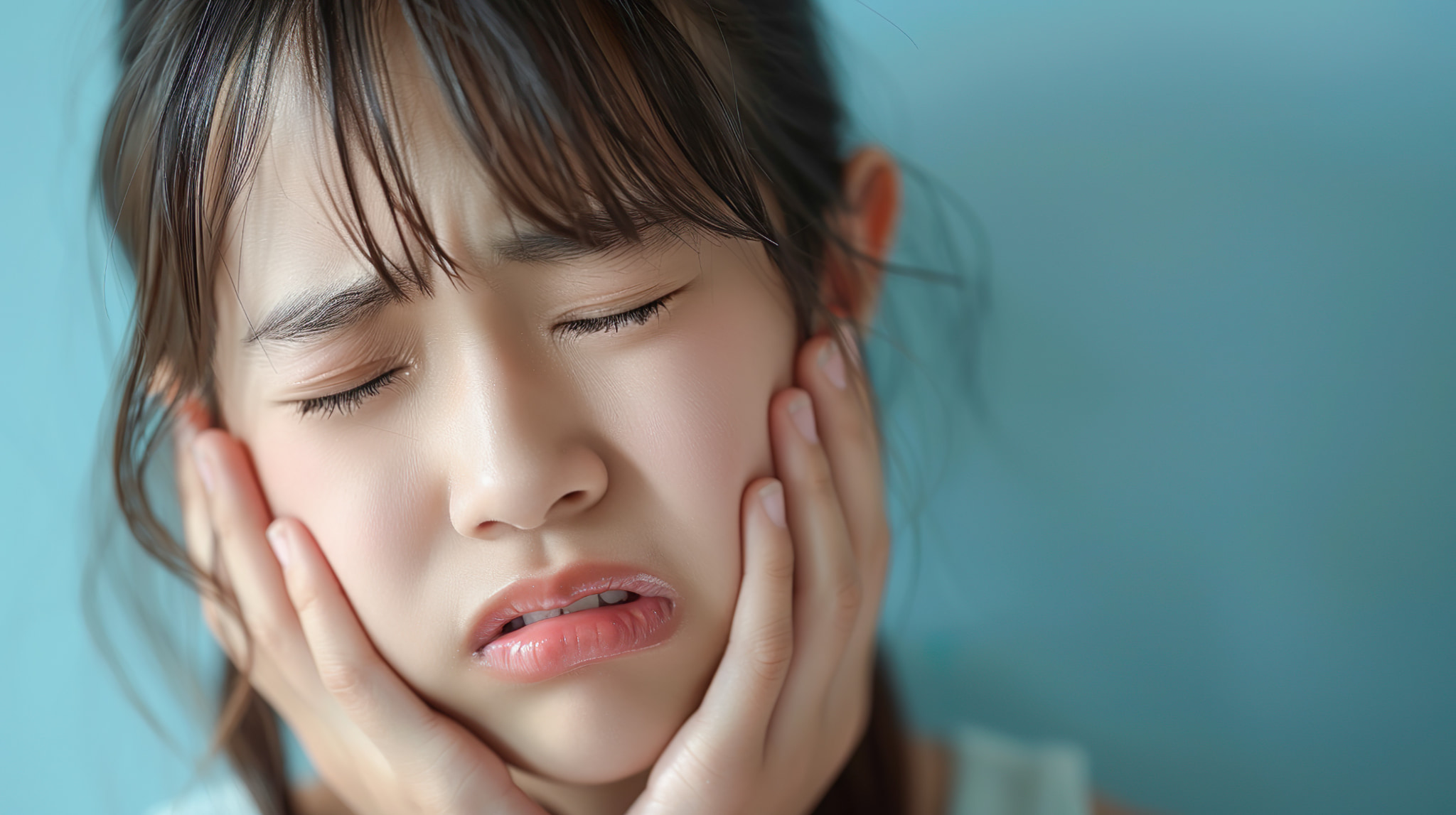 歯並びが悪く悩んでいる女の子